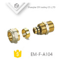 EM-F-A104 conector de compresión de rosca macho accesorios de tubería de unión de latón